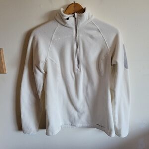 Eddie Bauer Fleece Quarter Zip Jacket White M Medium